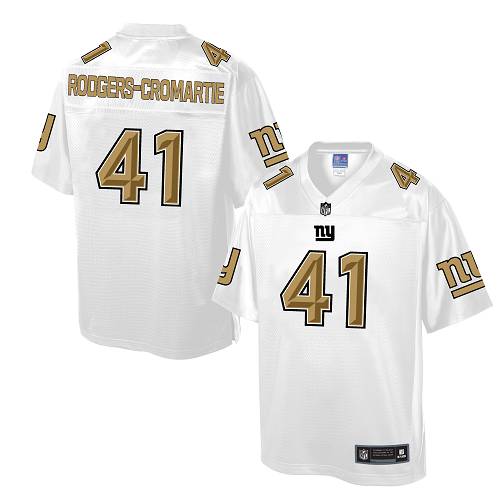 Men's Game Dominique Rodgers-Cromartie Nike Jersey White - #41 Pro Line Fashion NFL New York Giants